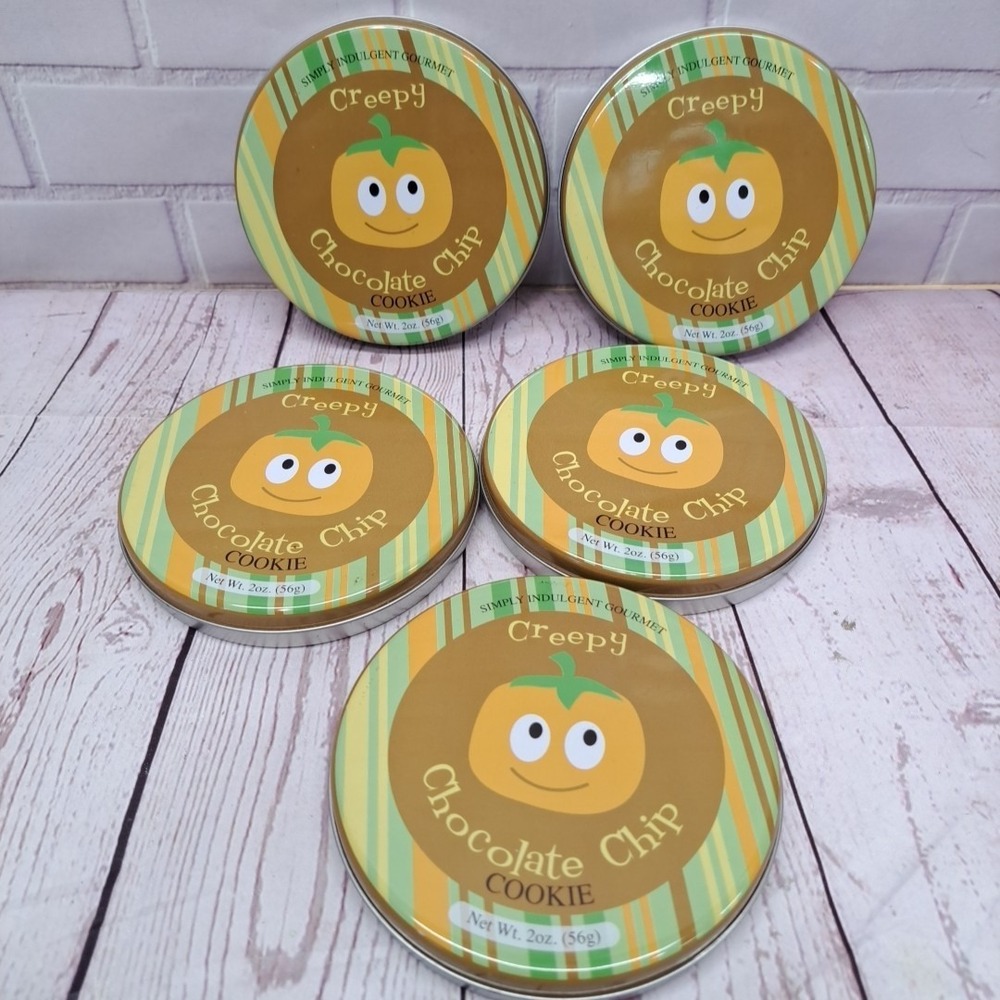 5pcs Creepy Chocolate Chip Cookie Tins, Crafts, Gifts, Halloween